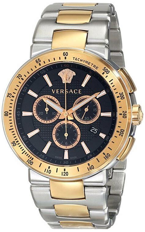 versace landmark mens engraved bezel stainless steel watch costco|versace watch price.